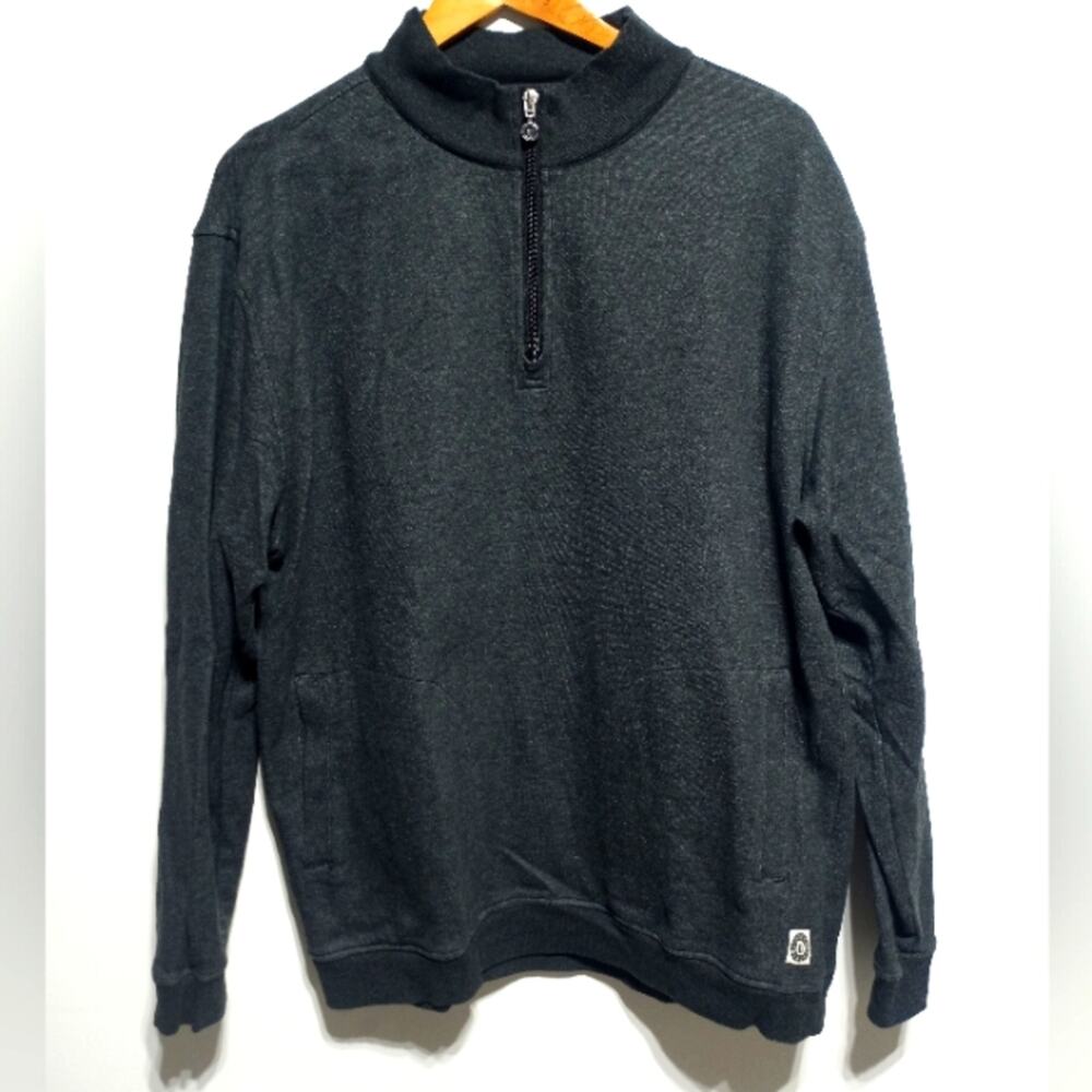 Linksoul Men's 100% Luxury Cotton Golf Quarter Zip Sweatshirt Size XL Gray